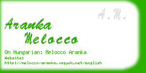 aranka melocco business card